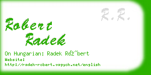 robert radek business card